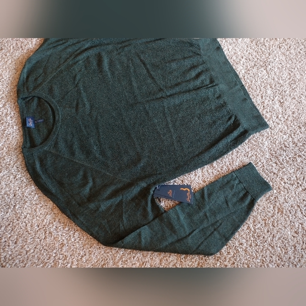 Good Man Brand Dark Green Merino Wool Sweater NWT - Picture 5 of 10